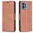 Mobigear Excellent Motorola Edge 40 Pro Knížkové pouzdro Peněženka - Hnědá
