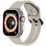 Mobigear Ripple Silikoni Apple Watch Ranneke Solki - 49/46/45/44 mm - Tähtivalkea