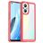 Mobigear Crystal OPPO Reno 7 Lite Funda Plástico rígido Carcasa - Transparente / Rojo