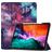 Mobigear Tri-Fold Gel iPad Pro 12,9 pulgadas (2021) TPU / Cuero sintético Funda tipo libro + Portalápices - Milky Way
