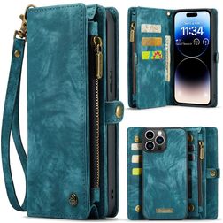 CaseMe 008 iPhone 14 Pro Max Case Detachable 2-in-1 Wallet Case Wallet - Blue