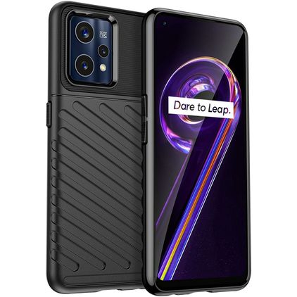 Mobigear Groove Realme 9 Pro Plus Joustava TPU Suojakuori - Musta