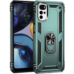 Mobigear Armor Ring Motorola Moto G22 Hardcase Back cover Antiurto con anello - Verde