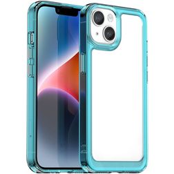 Mobigear Crystal iPhone 15 Plus Hard Case Back cover - Clear / Turquoise