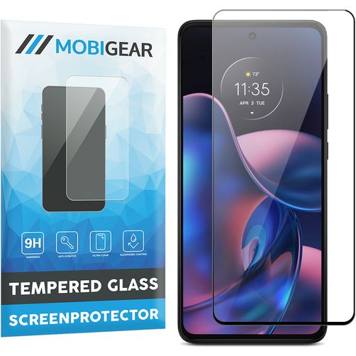 Mobigear Premium Motorola Edge (2022) Vidro temperado Película de ecrã - Compatível com capas - Preto