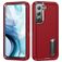 Mobigear Rugged Stand Samsung Galaxy S23 Fodral Hårdplast Skal Stötsäkert med ställ - Röd