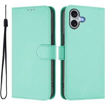 Mobigear Urban Wallet iPhone 16 Plus Knížkové pouzdro Peněženka - Zelená