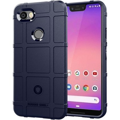 Mobigear Rugged Shield Google Pixel 3a XL TPU flexible Carcasa Antigolpes - Azul