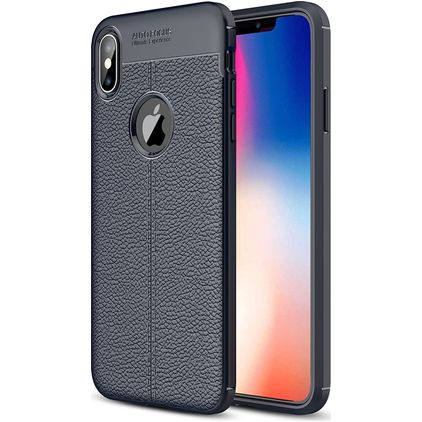 Mobigear Luxury iPhone XS Max TPU flexível Capa traseira - Azul