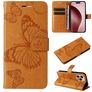 Mobigear Butterfly iPhone 16 Pro Plånboksfodral med sedelfack - Konjak
