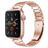 Mobigear Lissabon Rustfrit stål Apple Watch Urrem Sommerfuglelås - 42/41/40/38 mm - Rosaguld