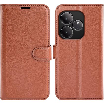 Mobigear Classic Realme GT 6 Pungetui med Seddelrum - Brun