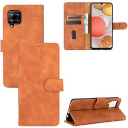 Mobigear Retro Samsung Galaxy A42 Funda tipo libro Cartera - Coñac