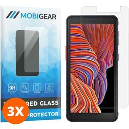 Mobigear Samsung Galaxy Xcover 5 Cristal templado Protector de pantalla - Compatible con fundas (pack de 3)