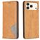 Mobigear Rhombus Slim iPhone 17 Pro Max Wallet case - Cognac