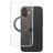 CARE by PanzerGlass Kickstand iPhone 16 Plus MagSafe Hårdt Bagsidecover med Stander - Gennemsigtig / Sort