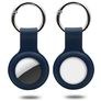 Mobigear Keychain Apple AirTag Cover Fleksibel Silikone Nøglering - Mørkeblå