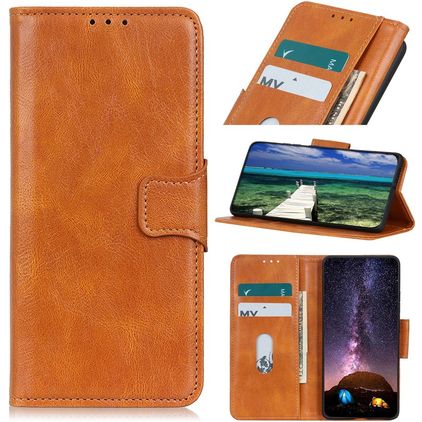 Mobigear Classy iPhone 14 Pro Max Funda tipo libro Cartera - Coñac