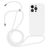 Mobigear Lanyard iPhone 15 Pro Max Silikon Etui ze smyczą - Biały