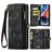 CaseMe 008 iPhone 15 Plus Cover a libro 2 in 1 con guscio estraibile a portafoglio - Nero