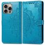 Mobigear Mandala iPhone 16 Wallet case - Blue