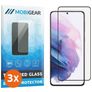 Mobigear Premium Samsung Galaxy S21 Plus Panssarilasi Näytönsuoja - Suojakuoren kanssa yhteensopiva - Musta (3 kpl)