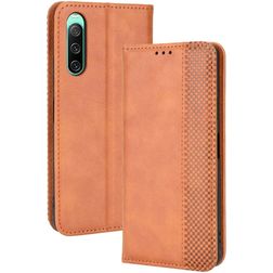Mobigear Sensation Sony Xperia 10 IV Plånboksfodral med sedelfack - Brun