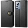 Mobigear Snap Button Xiaomi 12 Pro Wallet case - Black