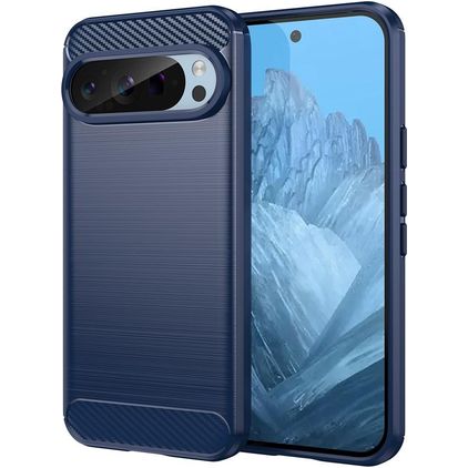 Mobigear Brushed Slim Google Pixel 9 Pro Flexibel TPU Skal - Blå