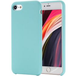 Mobigear Rubber Touch iPhone 8 Silicone Back cover - Turquoise