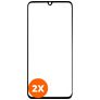 Mobigear Premium Motorola One Zoom Tempered Glass Screen Protector - Case Friendly - Black (2-Pack)
