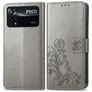 Mobigear Clover POCO X4 Pro 5G Wallet case - Grey