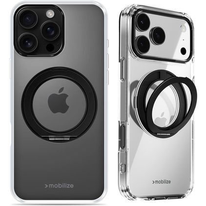 Mobilize 360 Rotating Ring iPhone 16 Pro Max MagSafe Hardcase Back cover con anello - Nero