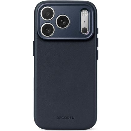 Decoded iPhone 18 Pro MagSafe Skóra naturalna Etui plecki Wstrząsoodporne - Midnight Blue