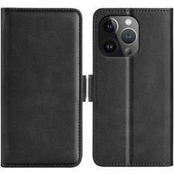 Mobigear Slim Magnet iPhone 15 Pro Max Plånboksfodral med sedelfack - Svart