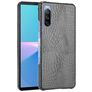 Mobigear Croco Sony Xperia 10 III Hardcase Etui plecki - Czarny