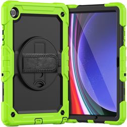 Mobigear SureGrip Xtreme Samsung Galaxy Tab A11 Plus Capa Plástico rígido / Silicone Capa traseira + Alça de ombro + Suporte - Verde