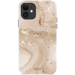 MIO iPhone XR MagSafe Funda Plástico rígido Carcasa - Gold Marble