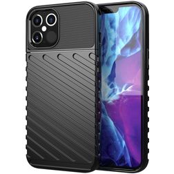 Mobigear Groove iPhone 12 Pro Max TPU flexível Capa traseira - Preto