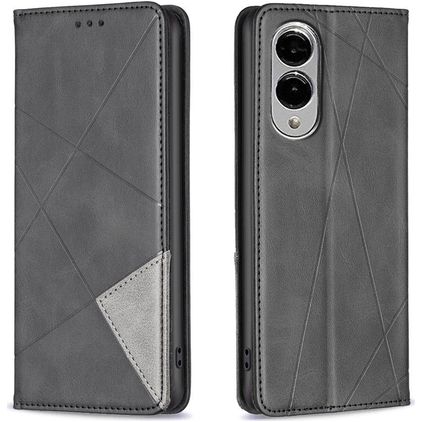 Mobigear Rhombus Slim Samsung Galaxy S25 Edge Cover a libro - Nero