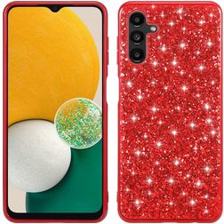 Mobigear Glitter Samsung Galaxy A54 Hardcase Back cover - Rosso