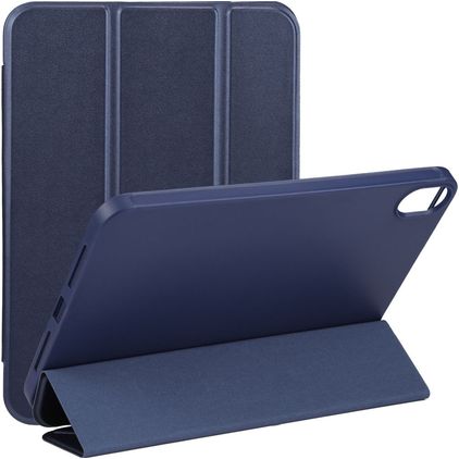 Mobigear Tri-Fold Gel iPad Mini 7 (2024) TPU / Poliuretano (PU) Cover a libro - Blu scuro