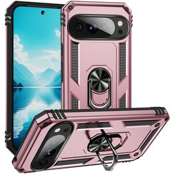 Mobigear Armor Ring Google Pixel 10 Pro XL Funda Plástico rígido Carcasa Antigolpes con anillo - Oro rosa
