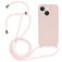 Mobigear Lanyard iPhone 14 Silicone Capa com cordão - Sand Pink