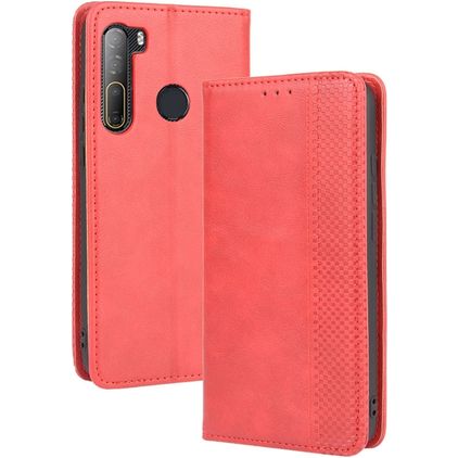 Mobigear Sensation HTC Desire 20 Pro Pungetui med Seddelrum - Rød