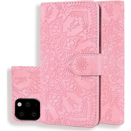 Mobigear Mandala iPhone 11 Plånboksfodral med sedelfack - Rosa