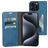 Mobiparts Classic Wallet iPhone 15 Pro Max Lompakkokotelo + Setelitasku - Steel Blue