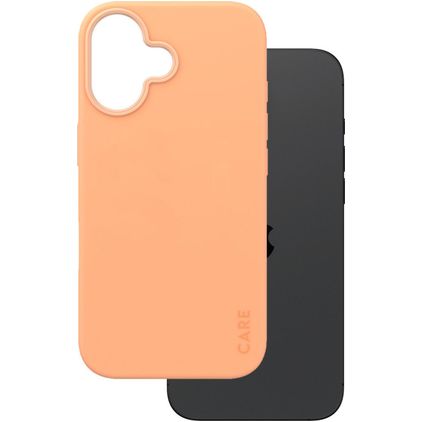 CARE by PanzerGlass Fashionable iPhone 16 Silicona MagSafe Carcasa - Peachy