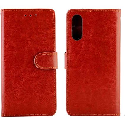 Mobigear Wallet Samsung Galaxy A90 Wallet case - Brown