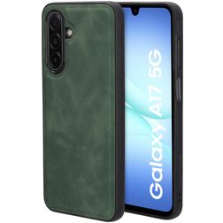 Mobiparts Classic Samsung Galaxy A17 MagSafe TPU / Pele sintética Capa traseira - Emerald Green